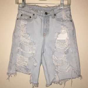 Camar long jean shorts